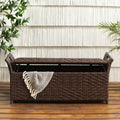 Wing Pe Storage Bench Brown Multi Rattan