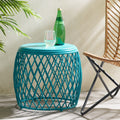 Alamera 19.75 Side Table Teal Iron