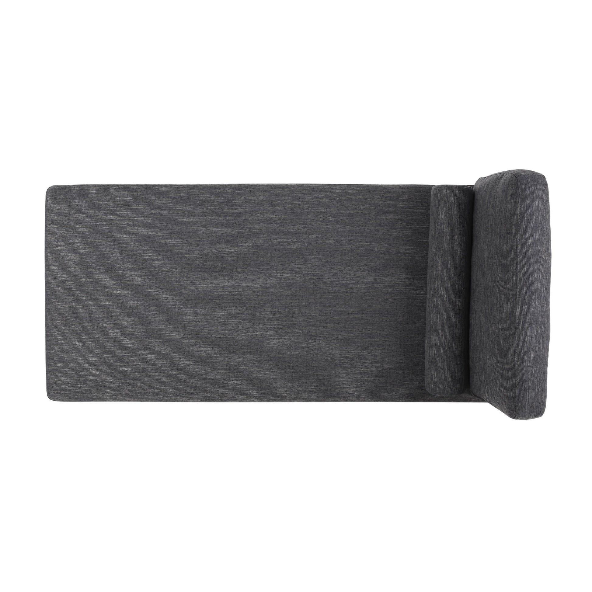 Chaise Lounge Charcoal Fabric