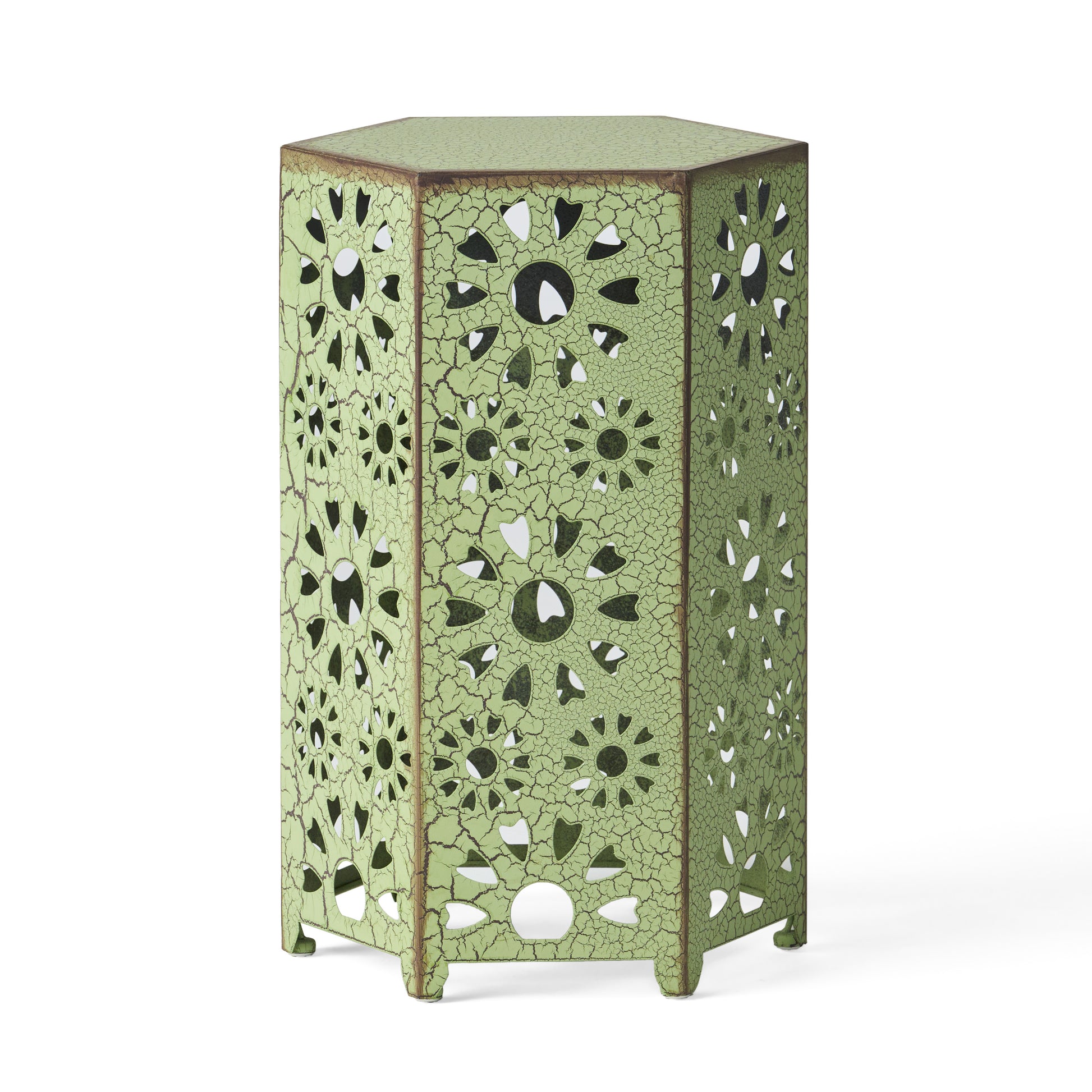 Eliana 12 "Side Table Green Iron