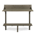 Outdoor Acacia Wood Balcony Bar Table, Gray Finish Gray Garden & Outdoor Acacia Wood