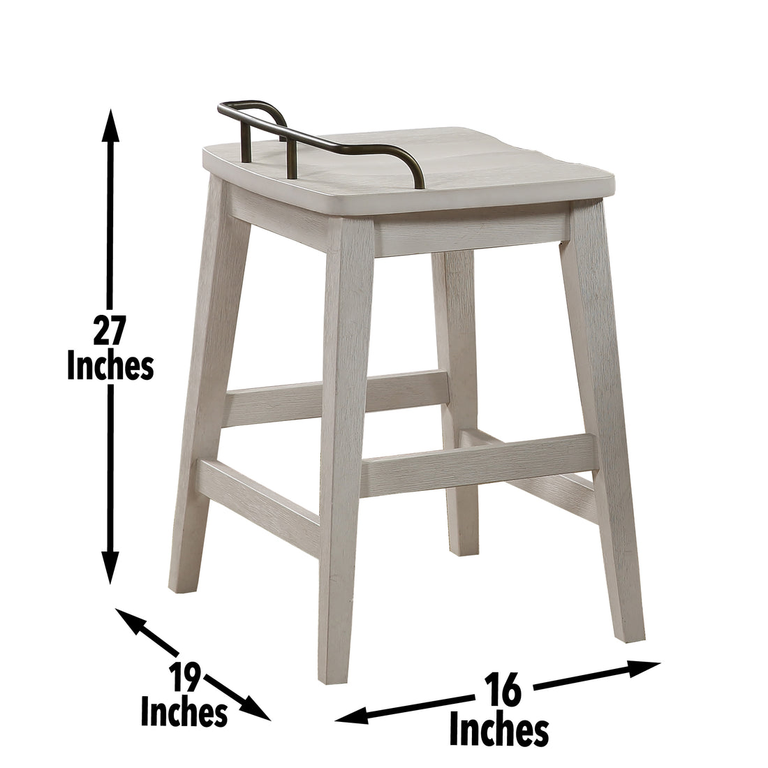 Pendleton Counter Stool White White Wood