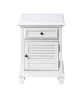 Charlestown Storage End With Usb White White Wood