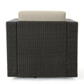 Puerta Mp1 Swivel Chair Dark Brown Brown Beige Fabric