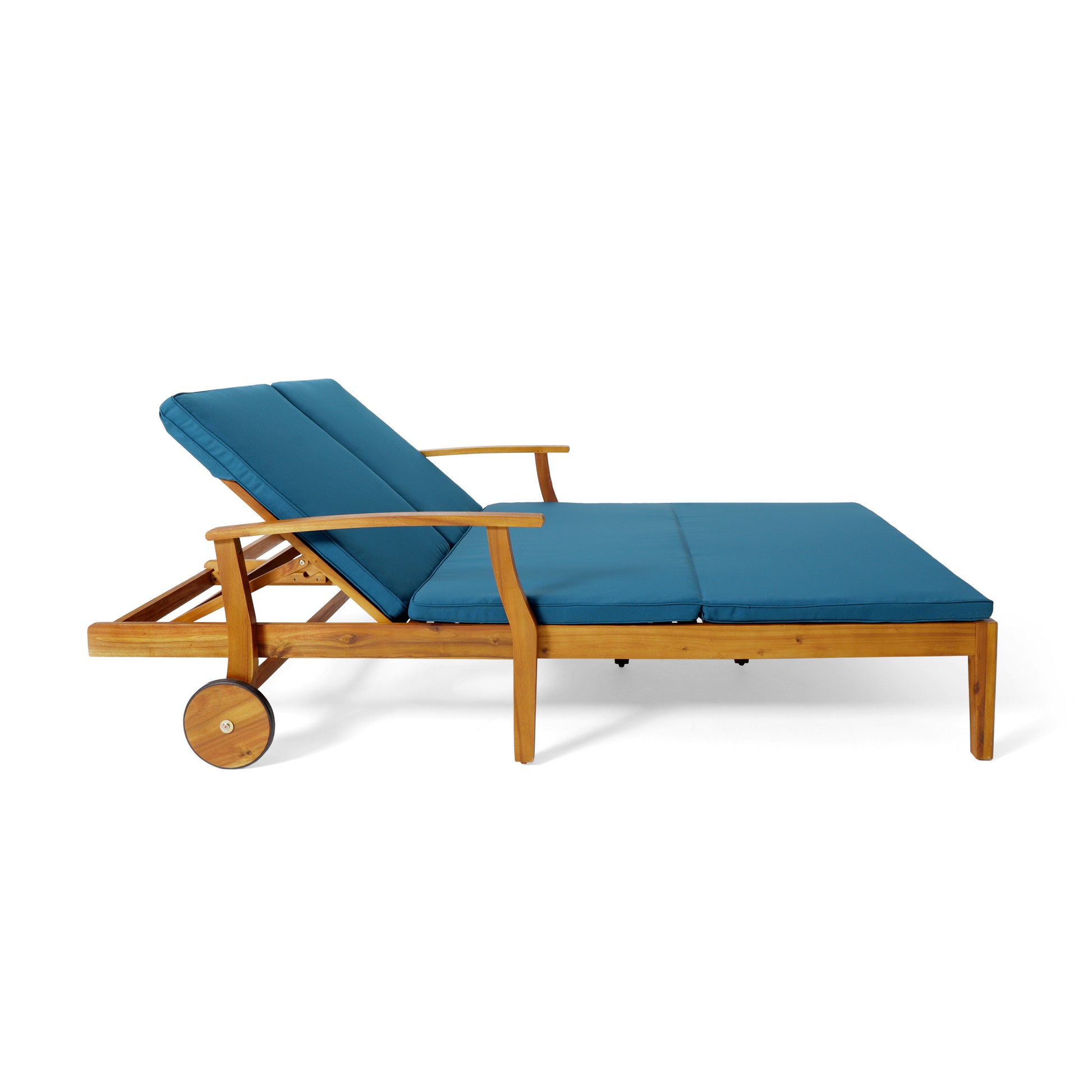 Perla Double Chaise Lounge Teak Acacia Wood