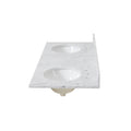 61'' Cararra White Marble Vanity Top&Ceramic Sink White Marble Marble