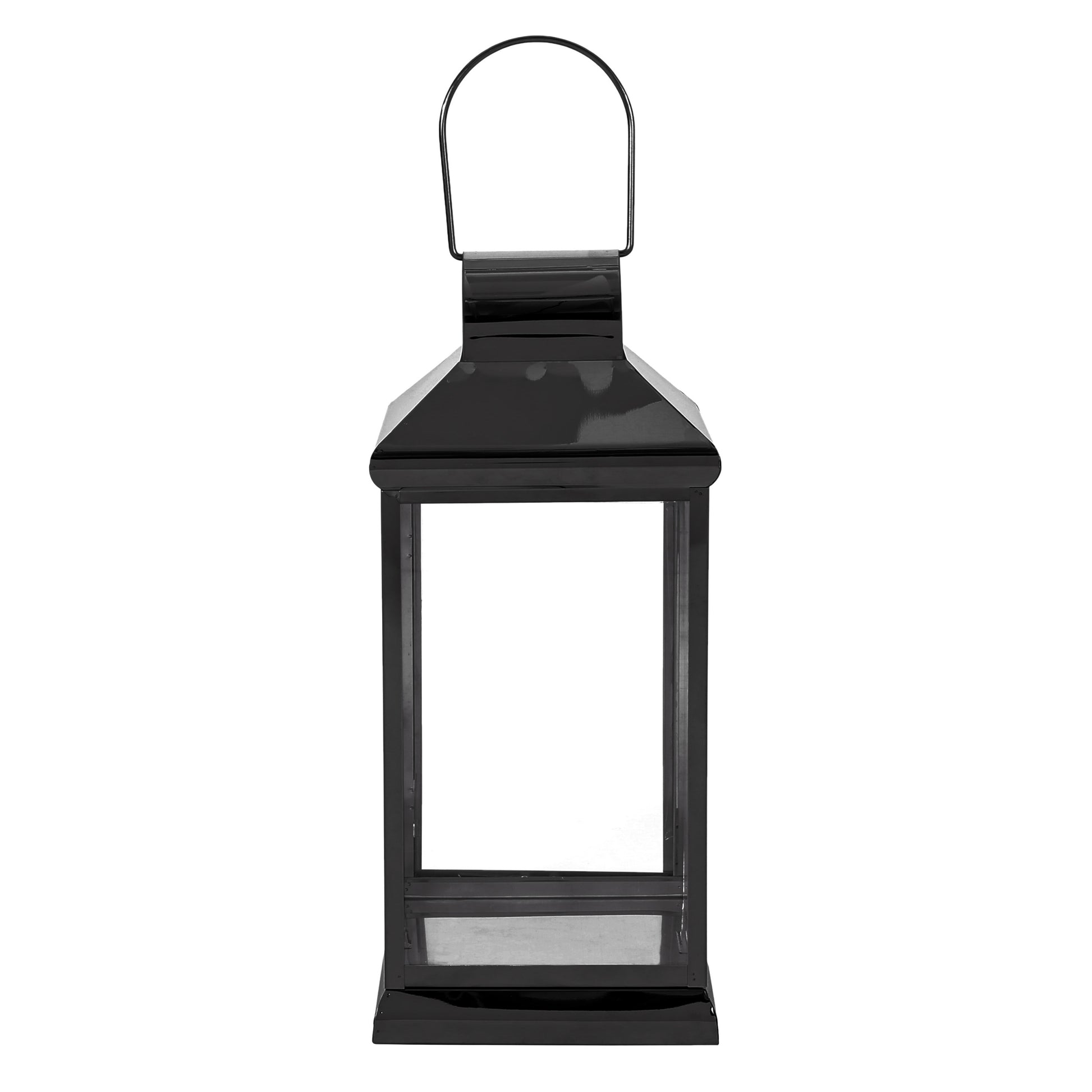 Walter 16"H Stainless Steel Lantern Black Stainless Steel