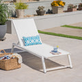 Myers Chaise Lounge Mp1 White Metal Mesh