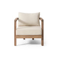 Set Of 2 Outdoor Acacia Wood Patio Club Chair, Patio Furniture,Waterproof Thick Cushion Deep Seating For Porch, Garden, Backyard, Balcony, Weight Capacity 400Lbs, Brown Wash, Beige Cushion Yes Deep Seating Brown Beige Garden & Outdoor 2 Person Seating