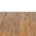 Zion Industrial Wood And Metal Rectangular Dining Table Teak Wood