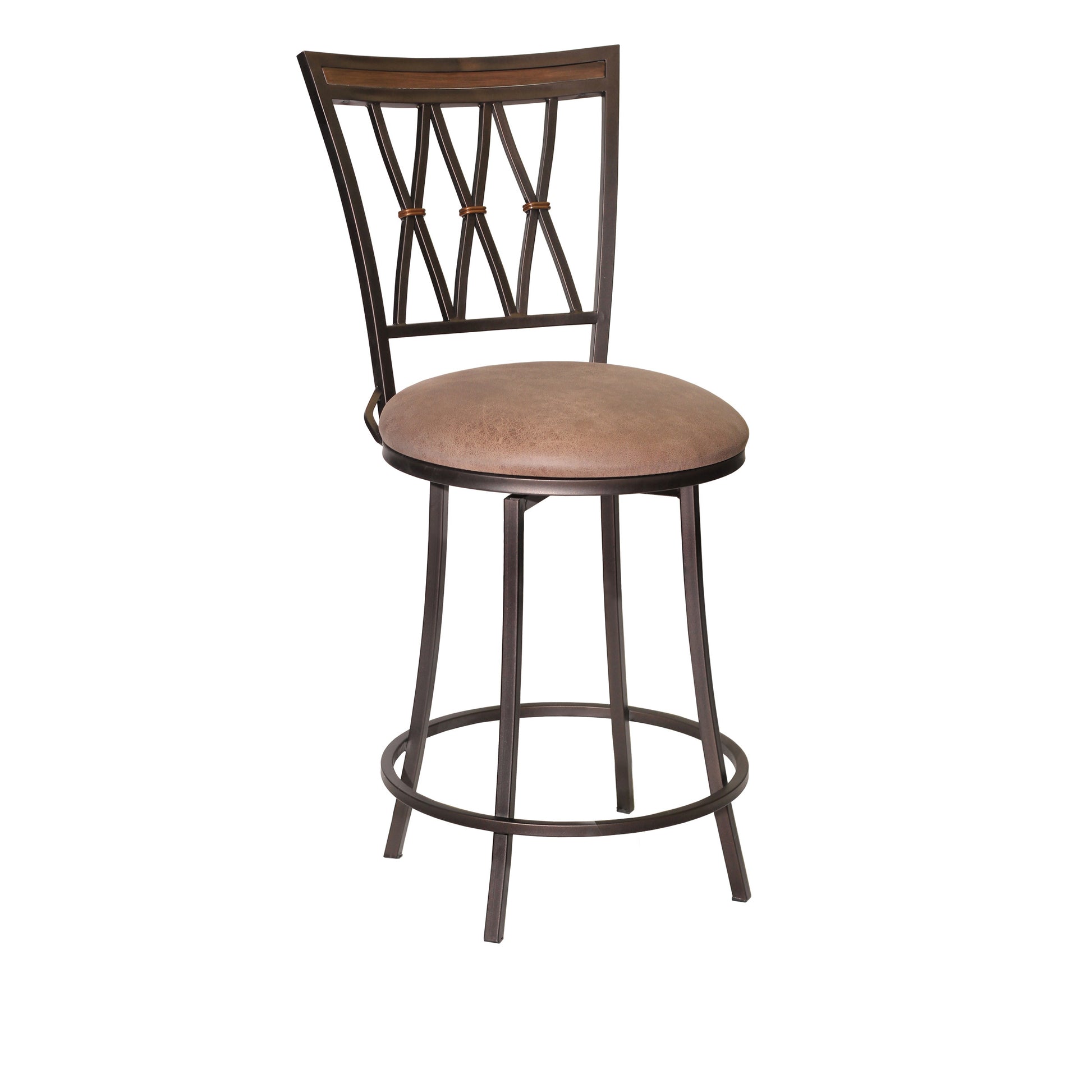 Sedona Swivel Counter Stool Dark Brown Dark Brown Wood