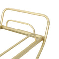 Bar Cart Gold Glass Metal