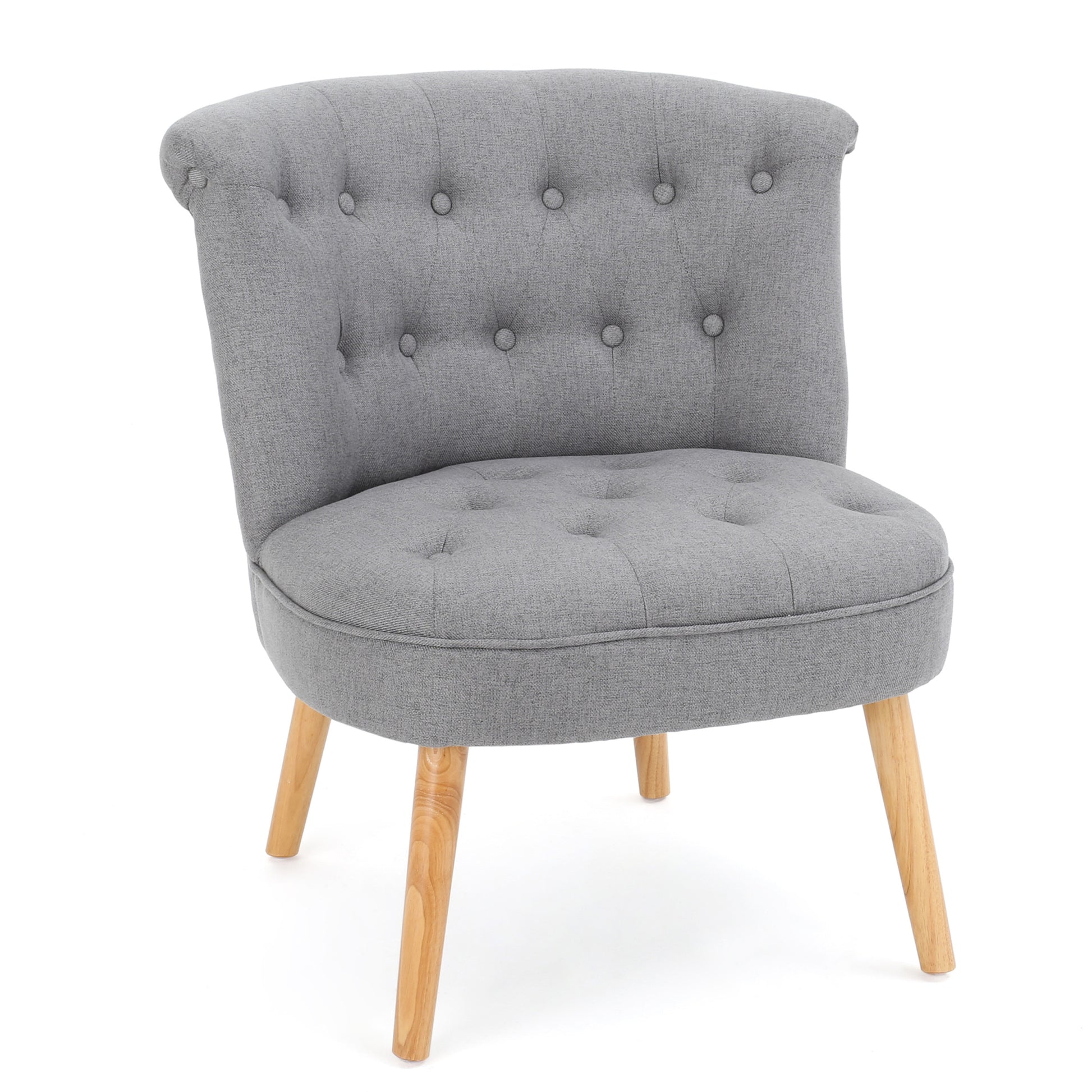 Bordeaux Tuft Chair Grey Fabric