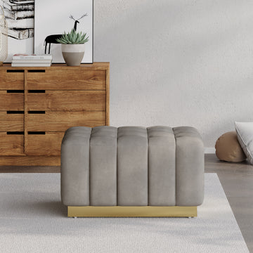 Ottoman Grey Velvet