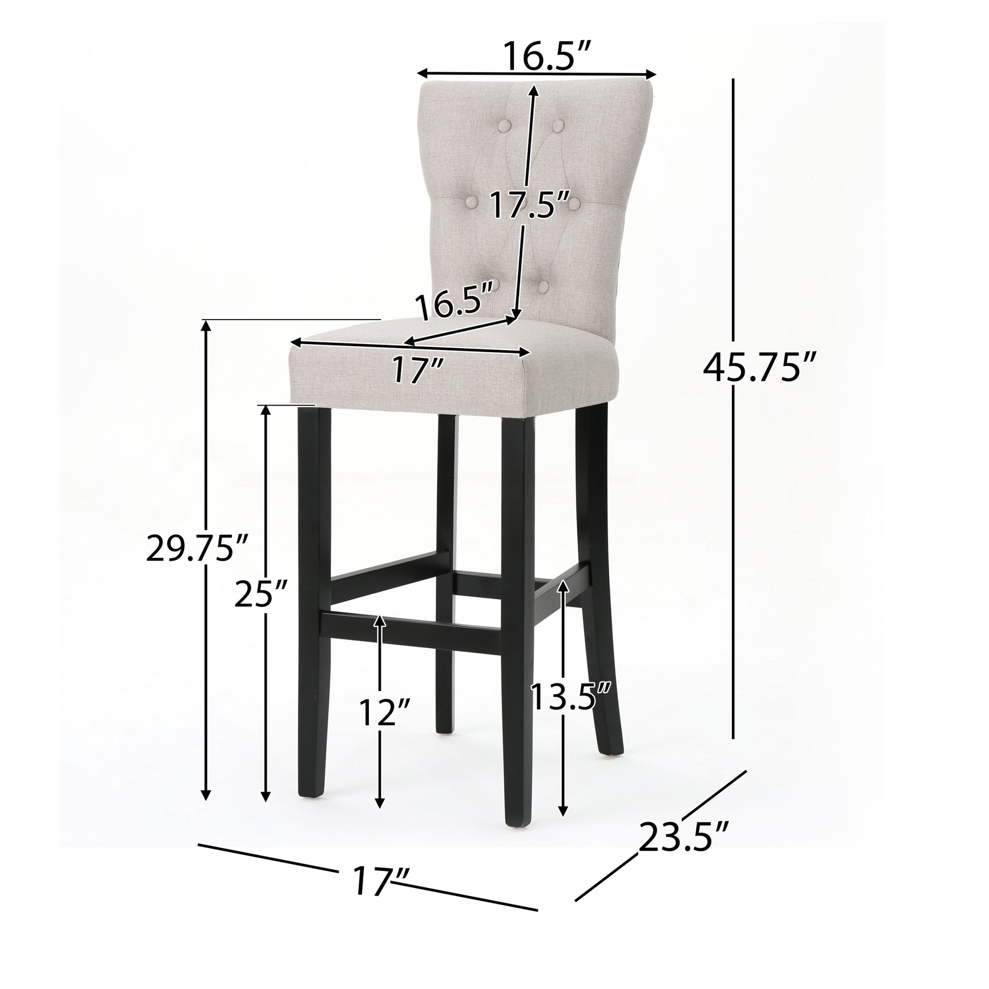 Barstool Wheat Wood Fabric