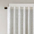 Jacquard Lined Total Blackout Rod Pocket Back Tab Curtain Panel Only 1 Pc Panel White Polyester