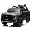 12V Kids Ride On Car W Parents Remote Control,Licensed Ford Ranger,2Wd,Rear Wheel Suspension,Low Start,Headlight,Horn,Mp3,Bluetooth,Adjustable Speed,Speed 1.86 4.97 Mph For Kids Aged 3 6. Gray 50 99 Lbs Polypropylene