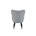 Modern Single Sofa Armchair With High Backrest Comfy Reading Chair For Small Spaces Living Room Bedroom Apartment Color:Blue Light Blue Teddy