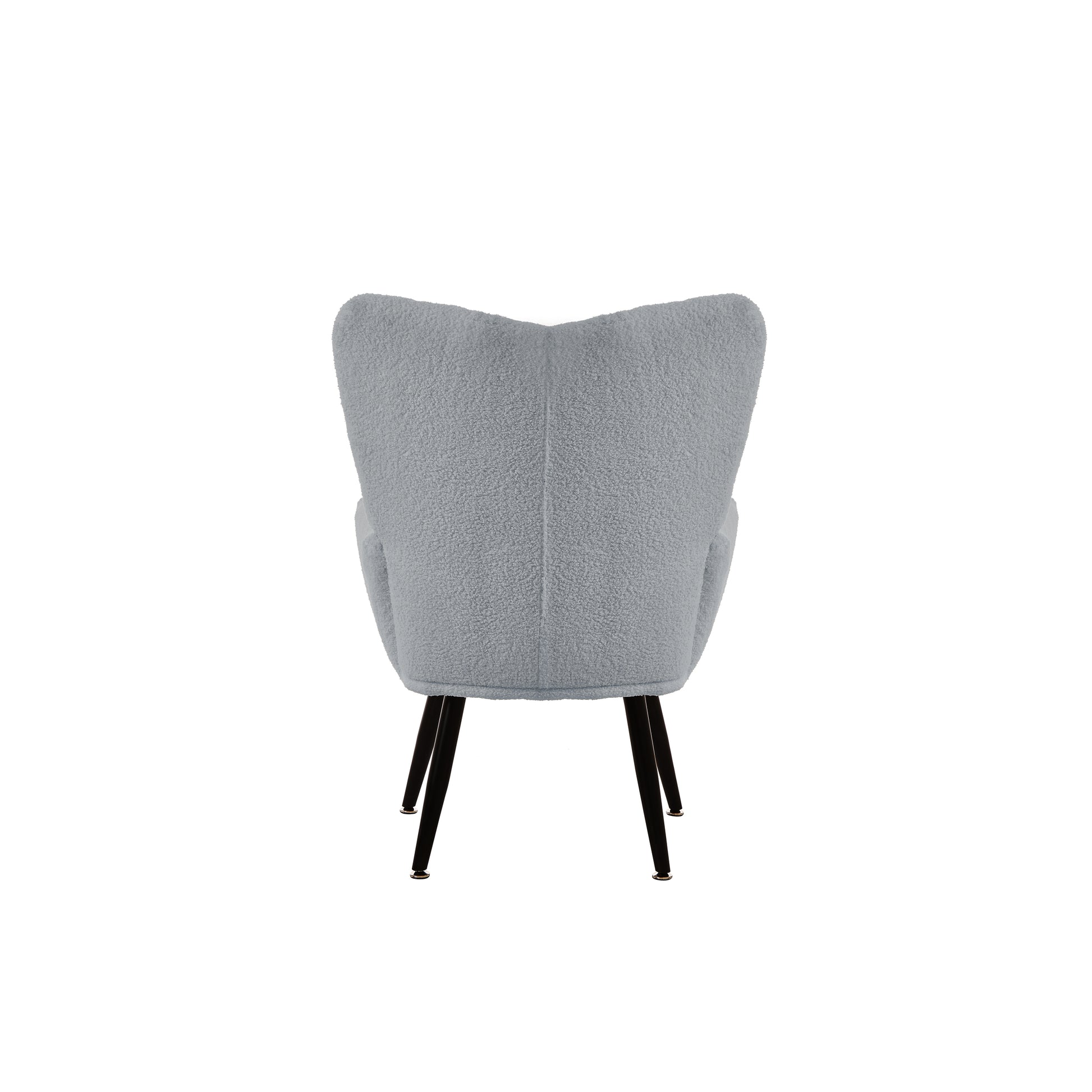Modern Single Sofa Armchair With High Backrest Comfy Reading Chair For Small Spaces Living Room Bedroom Apartment Color:Blue Light Blue Teddy