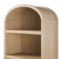 Modern 5 Shelf Open Arched Bookshelf Oak Oak Mdf Mdf