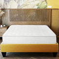 Premium 9 In. Medium Pocket Spring Mattress Cal King, White White Bedroom Contemporary Polyester California King