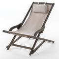 Nikki Beach Sling Chair Beige Set Of 2 Grey Wood