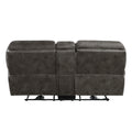 Plush Modern Design Living Room Power Reclining Loveseat Gray Microfiber Upholstery Usb Port Solid Wood Frame Furniture 1Pc Gray Microfiber Wood Primary Living Space Modern Plywood,Solid Wood