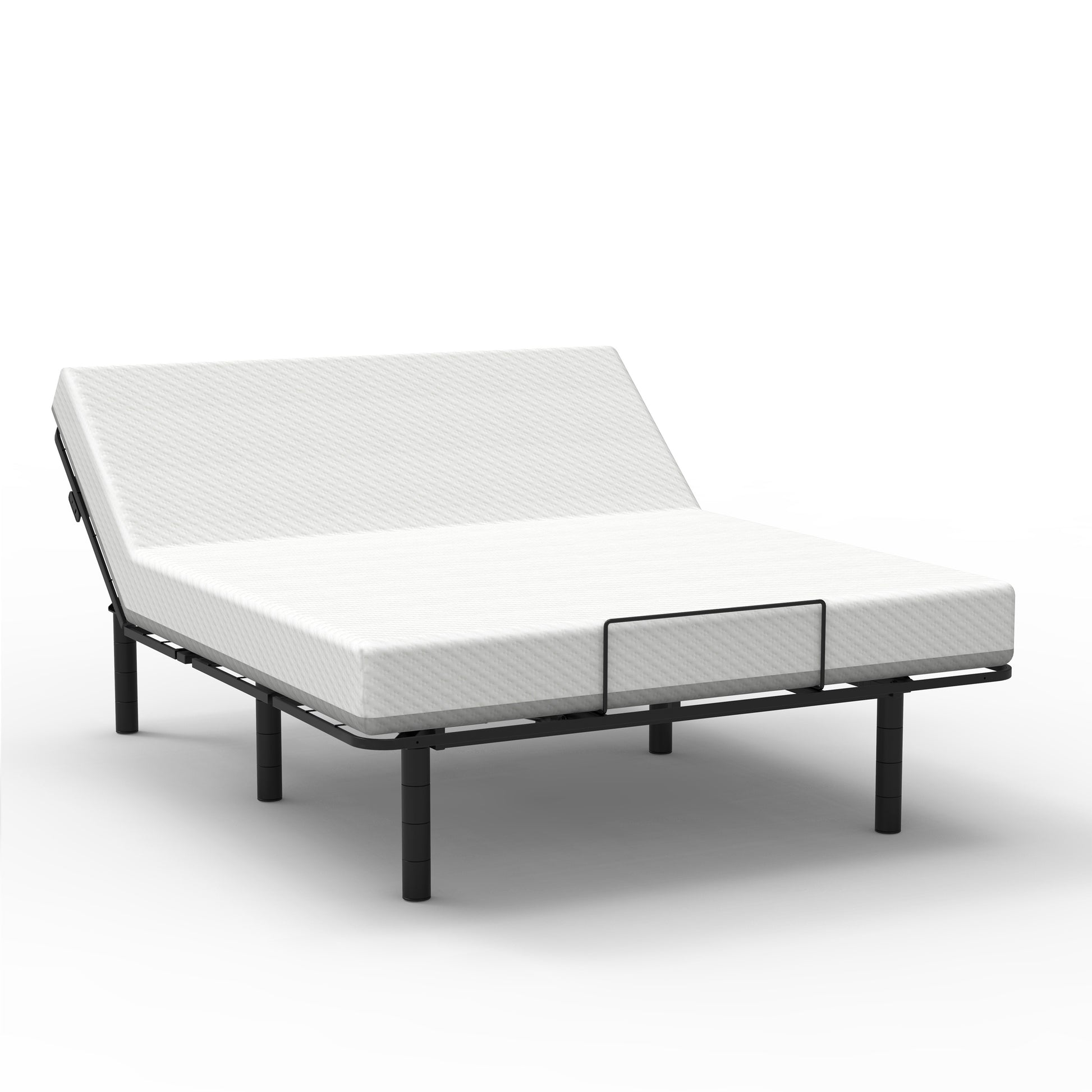 Zero Clearance Adjustable Bed Base Frame Head And Foot Incline Quiet Motor Queen Size Zero Gravity, Dual Usb A C Ports Queen Black Metal Bedroom Classic,Modern Adjustable Bedbase Steel