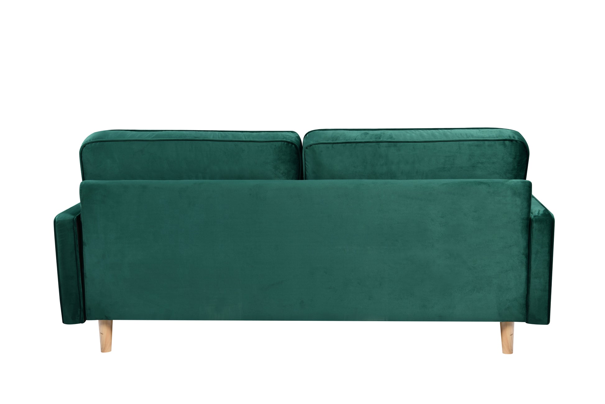 Sofa Simple Small House Double Three Person Straight Row American Retro Green Velvet Furniture Fabric Sofa Small Living Room Bedroom Office Green Velvet Solid Wood 3 Seat
