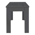 3 Piece Retro Dining Set, Rectangular Trestle Table And 2 Wood Benches For 4 People For Dining Room And Kitchen Grey Grey Solid Wood Mdf