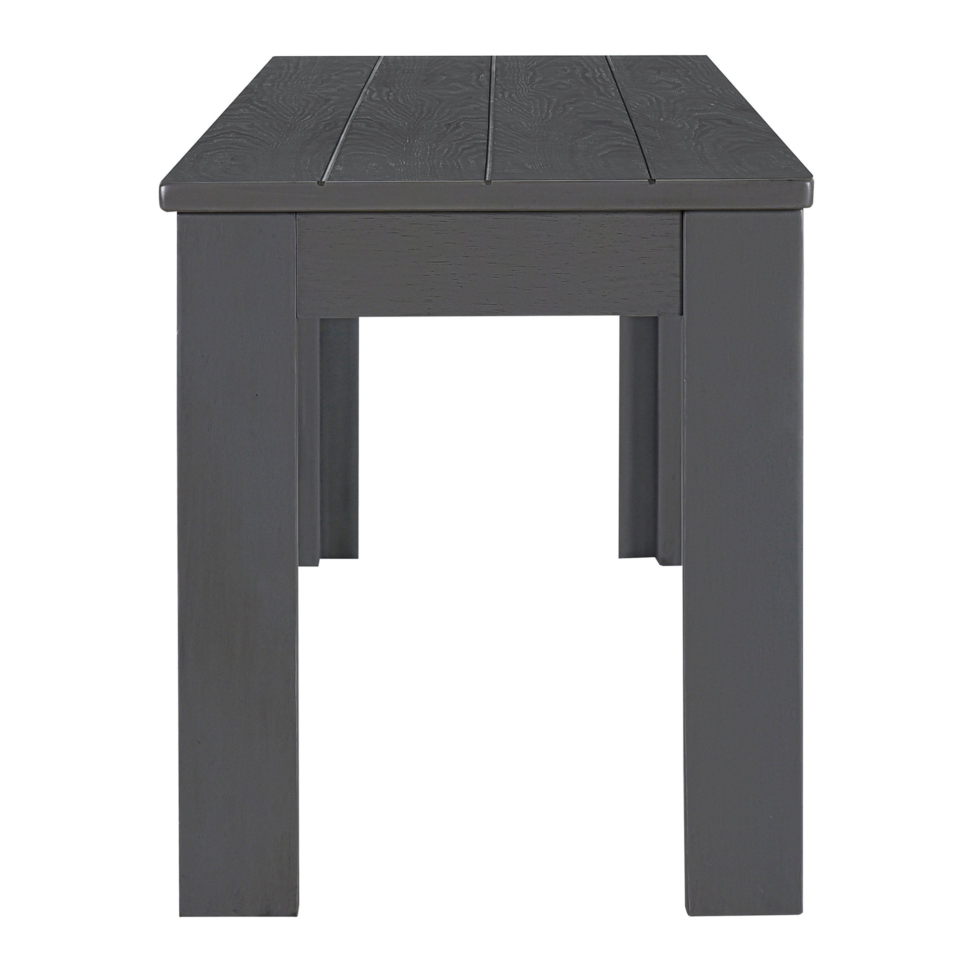 3 Piece Retro Dining Set, Rectangular Trestle Table And 2 Wood Benches For 4 People For Dining Room And Kitchen Grey Grey Solid Wood Mdf
