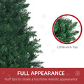 Homcom 5Ft Half Artificial Christmas Tree Holiday D Cor With 229 Branches, Auto Open, Steel Base, Green Green Plastic