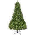 9Ft Artificial Christmas Tree With 2576 Pe&Pvc Mixed Branch Tips, Unlit Hinged Premium Spruce Fake Xmas Trees, Holiday Decoration, Easy Assembly, Foldable Metal Stand, Green Green Pvc