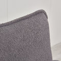 Modern Sherpa Upholstered Accent Chair, Comfortable Living Room Armchair, Lounge Chair For Bedroom, And Office Stylish And Ergonomic Design Gray Foam Sherpa