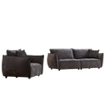 3 Seater 1 Seater Combo Sofa Modern Living Room Sofa, Linen Fabric Sofa, Wooden Frame With 3 Pillows, Apartment Sofa Furniture Black Chenille Wood Primary Living Space Pine Foam Fabric 4 Seat