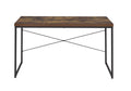 Bob Weathered Oak & Black Finish Writing Desk Oak Synthetic Wood