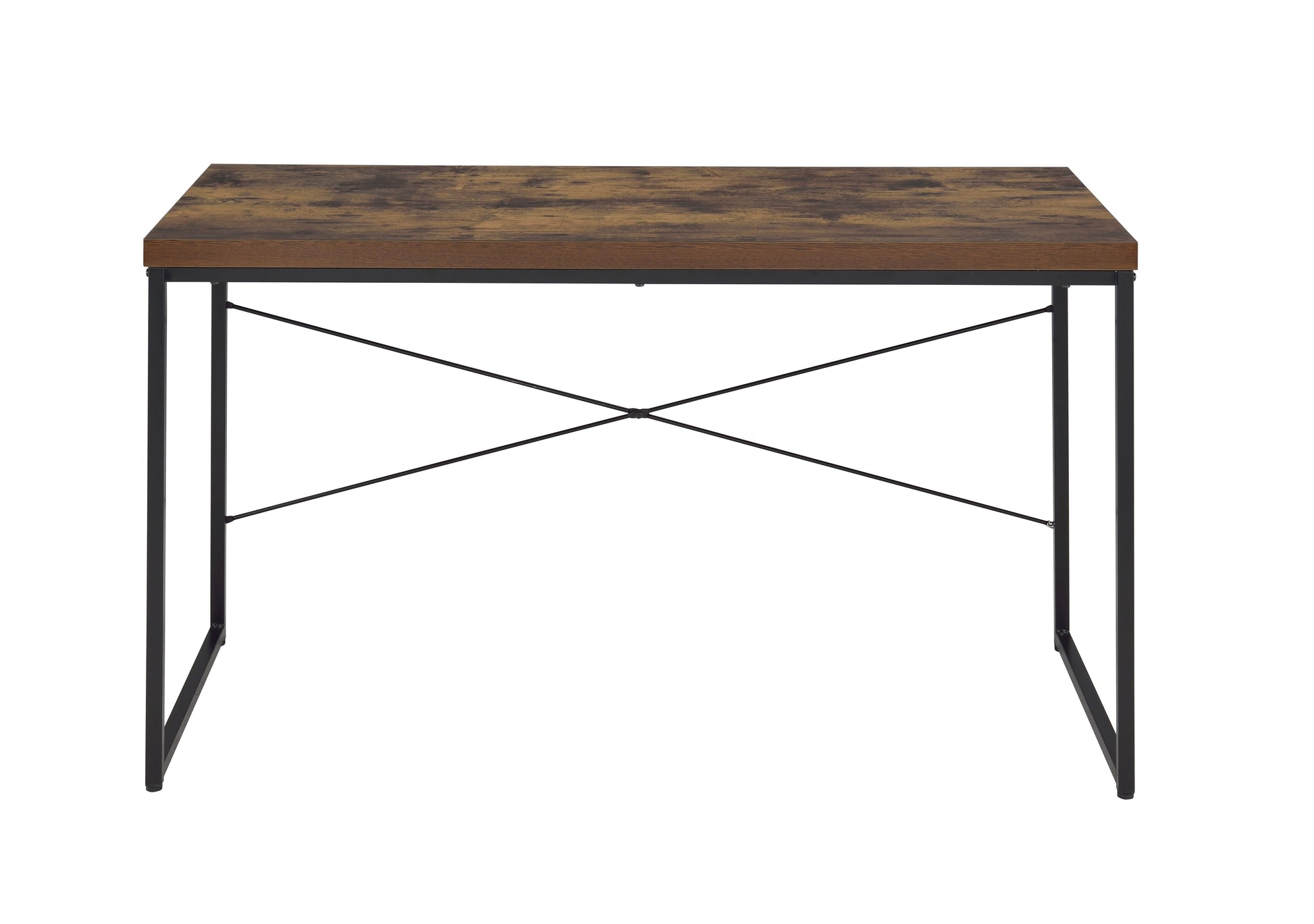 Bob Weathered Oak & Black Finish Writing Desk Oak Synthetic Wood