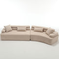 Unique Modeling Design,Upholstered Indoor Furniture,Foam Filled Sleeper Sofa Bed For Living Room,Bedroom,3 Colors Khaki Primary Living Space Modern Foam Polyester 4 Seat