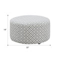 Ranger Gray Round Ottoman Gray Foam Engineered Wood