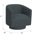 Bralin Blue Swivel Accent Chair Blue Foam Engineered Wood