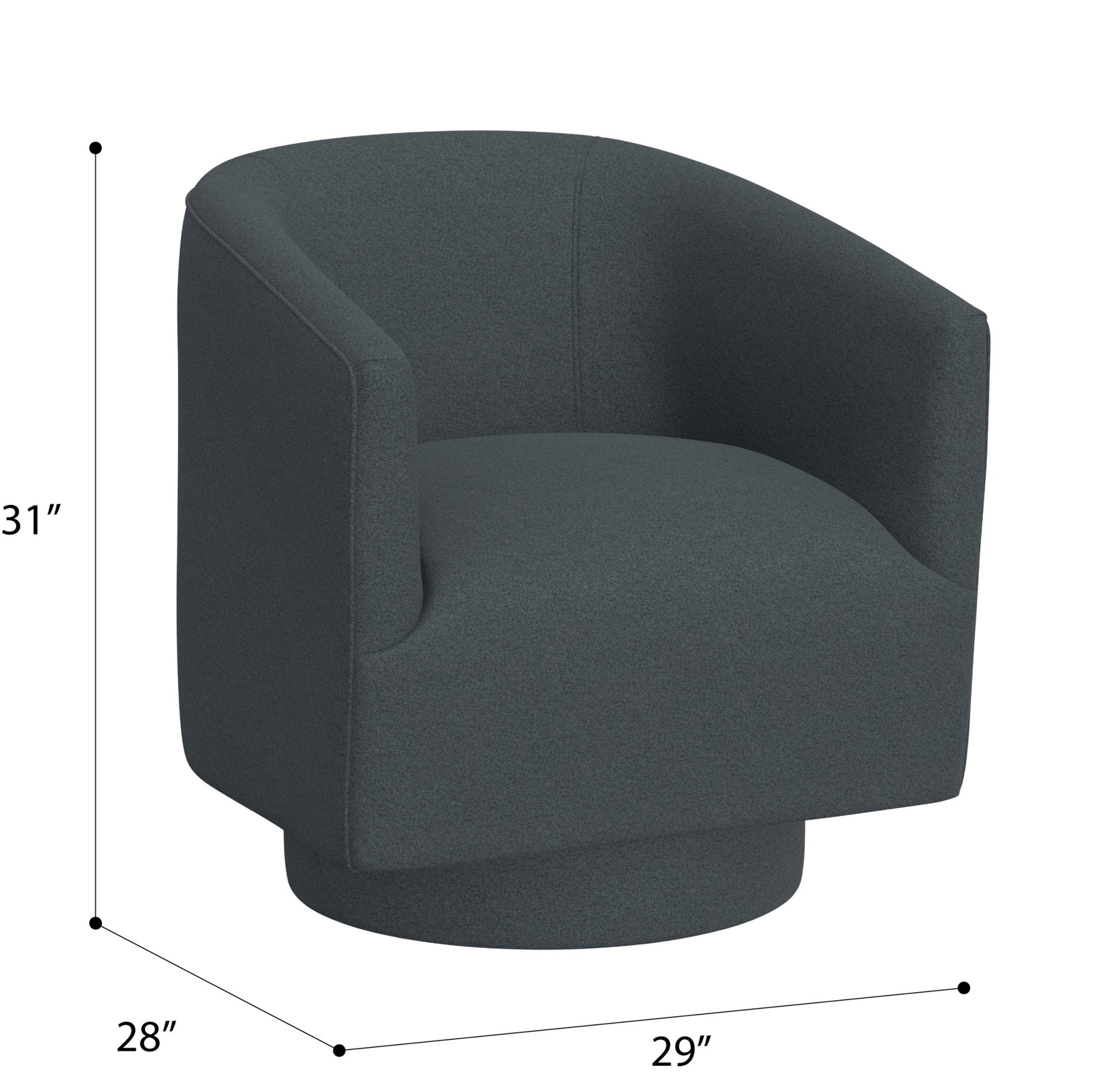 Bralin Blue Swivel Accent Chair Blue Foam Engineered Wood