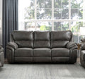Plush Modern Living Room Sofa Set 3Pc Power Reclining Sofa Loveseat Chair Gray Microfiber Upholstery Usb Port Solid Wood Frame Furniture Gray Microfiber Wood Primary Living Space Modern Plywood,Solid Wood 6 Seat