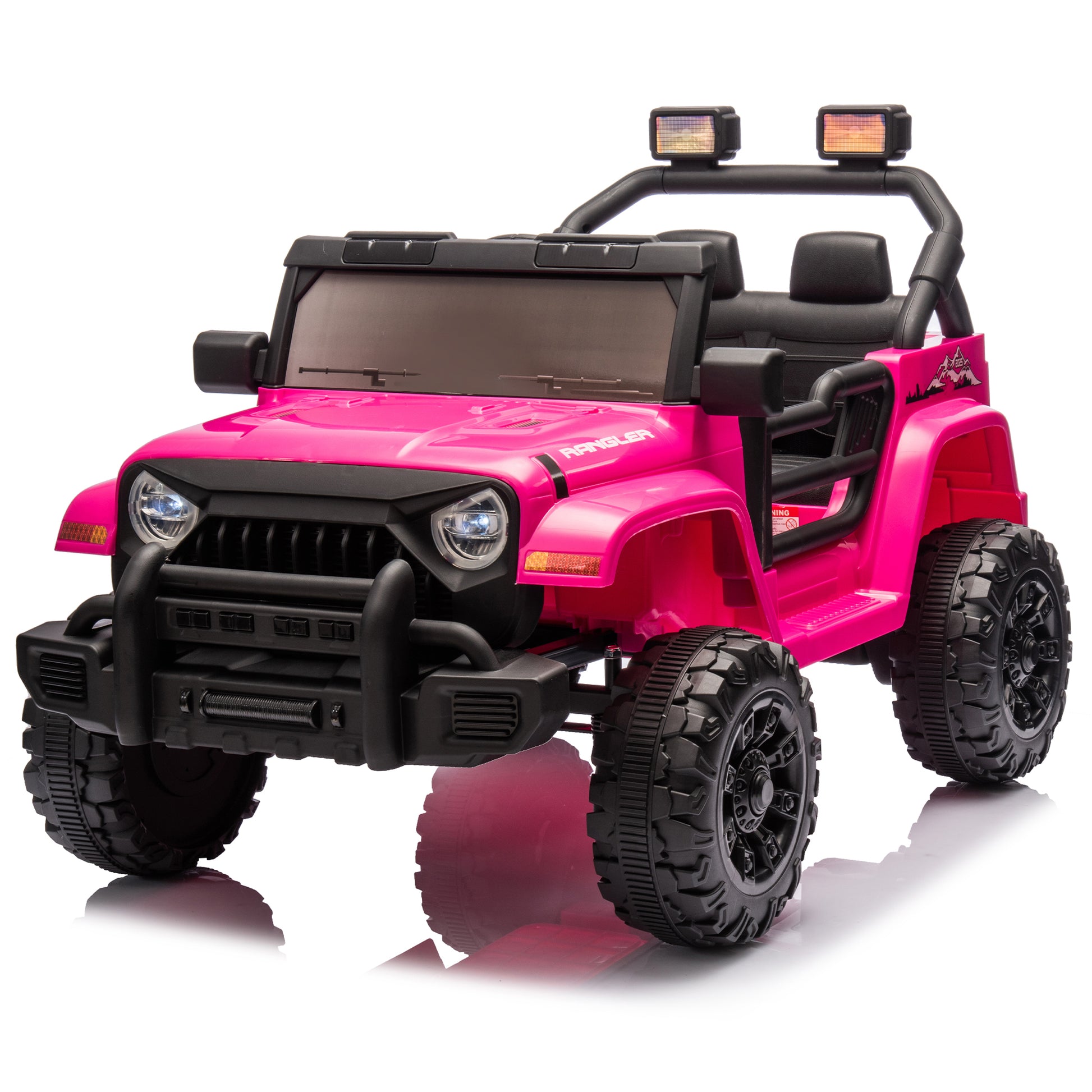 12V Kids Ride On Electric Car W Parents Control,Dual Drive, Four Wheel Suspension,With Music,Bluetooth,Mp3,Usb,With Headlights, Steering Wheel Quick Release,Slow Start For Kids Aged 3 4. Pink 50 99 Lbs Polypropylene