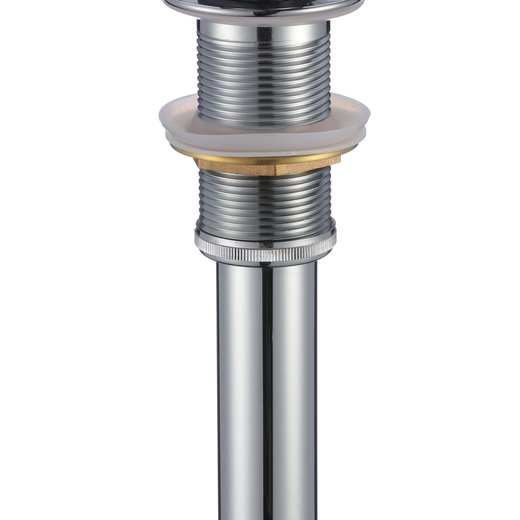 Dax Round Vanity Sink Pop Up Drain Without Overflow Chrome Brass