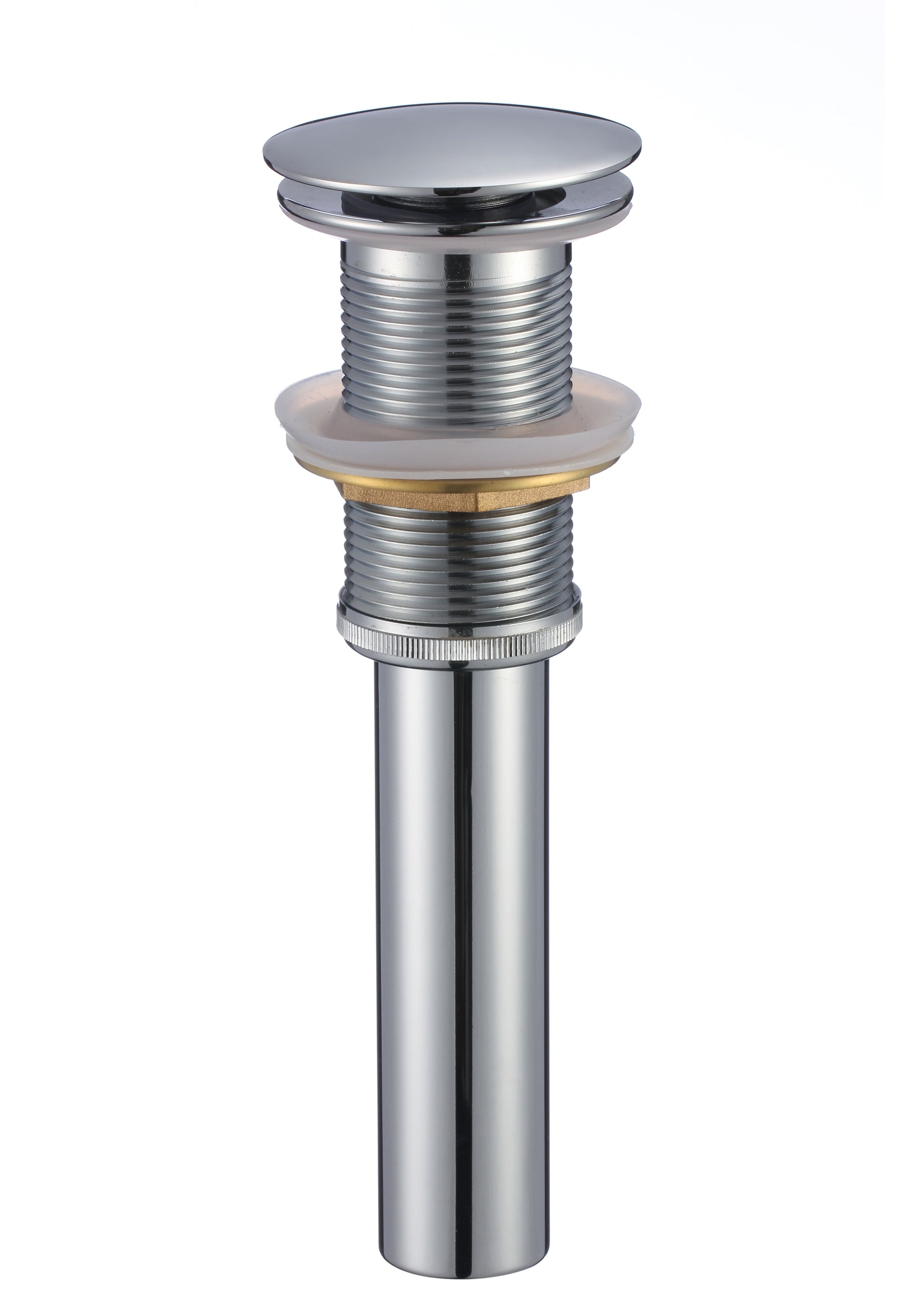 Dax Round Vanity Sink Pop Up Drain Without Overflow Chrome Brass