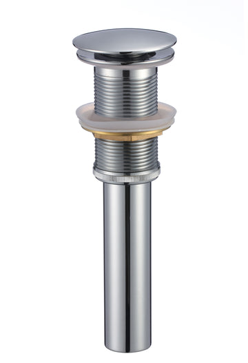 Dax Round Vanity Sink Pop Up Drain Without Overflow Chrome Brass