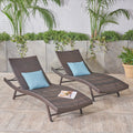 Kauai Pe Wicker Chaise Brown Multi Rattan