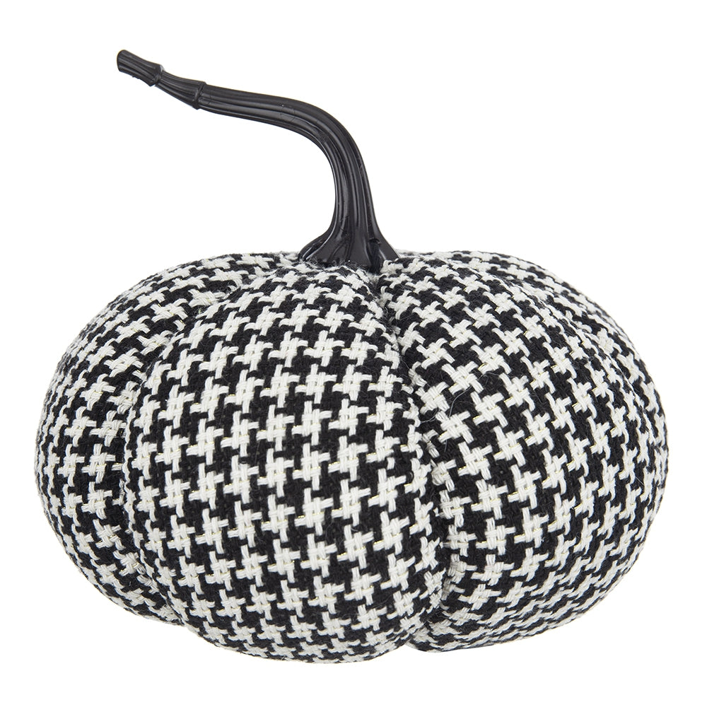 7X7X7.5" Fabric Pumpkin Decor, For Holiday Halloween Decoration Black,White Polyester