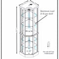 Glass Cabinet Lighted Corner Cabinet Corner Display Curio Cabinet, Glass Display With Light Included Bar Cabinet,Wine Cabinet With Adjustable Glass Shelves Carved Decoration Oak Light Included Oak