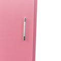 Salon Station, Barber Stations With 2 Tier Storage Shelf With Door, Hair Styling Storage Cabinet With 2 Drawer, A Large Storage Cabinet & 3 Hot Tool Holders Pink Particle Board Mdf